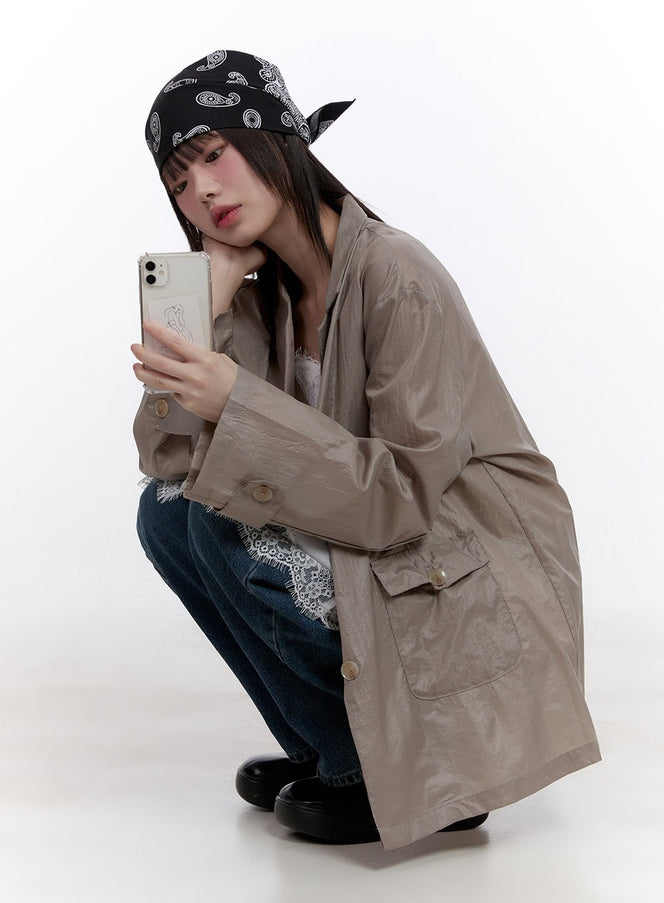 thin-windbreaker-blazer-cf512 / Beige