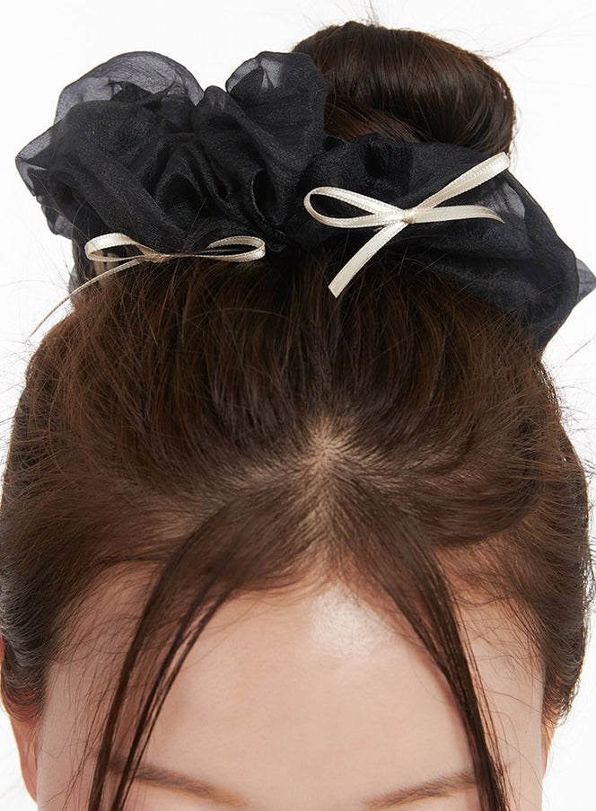 aurora-chiffon-ribbon-hairband-if527 / Black