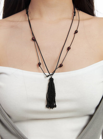 two-way-bijeu-necklace-cf520 / Black