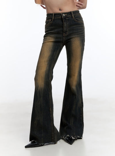 billie-washed-bootcut-jeans-cy530 / Dark blue