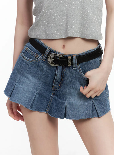 statement-buckle-belt-cl501 / Black