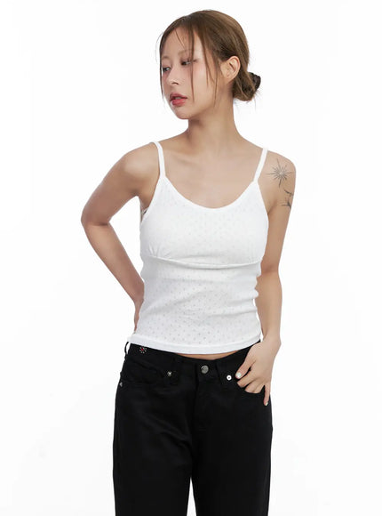 shirred-tank-top-cl511 / White