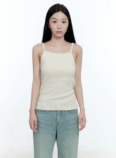 Star Graphic Tank Top CG501 / Light beige