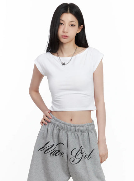 casual-boatneck-cropped-tee-cl501 / White