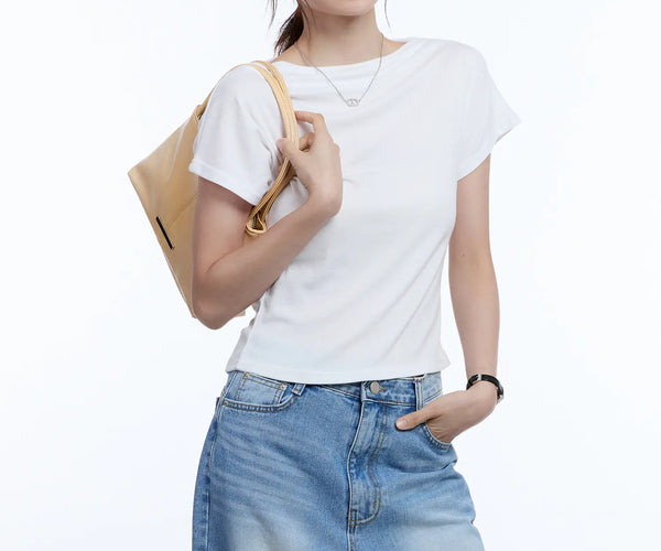 クールズ13 Cozy Boat-Neck Short Sleeve Tee CU513 - Casual style | LEWKIN