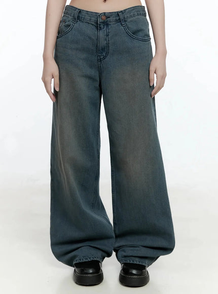 rayna-mid-wash-wide-fit-jeans-io527 / Blue