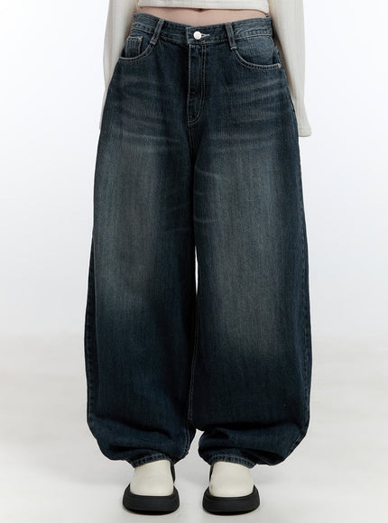 nessa-balloon-fit-jeans-cj520 / Dark blue