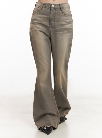 sherry-washed-slim-fit-bootcut-jeans-im528 / Gray