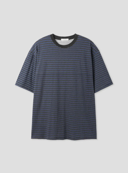 classic-striped-cotton-t-shirt-il516 / Dark blue