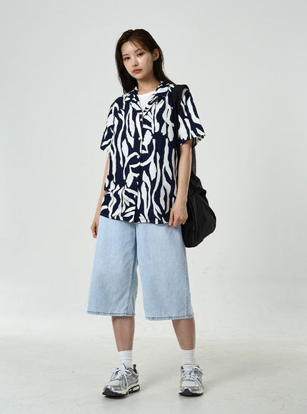 Basic Long Denim Shorts CU7