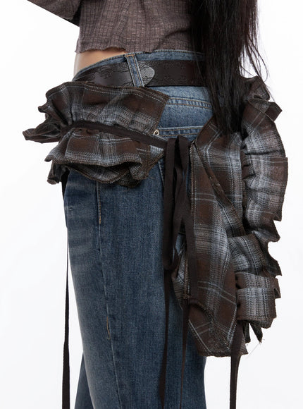 plaid-layered-wrap-mini-skirt-co516