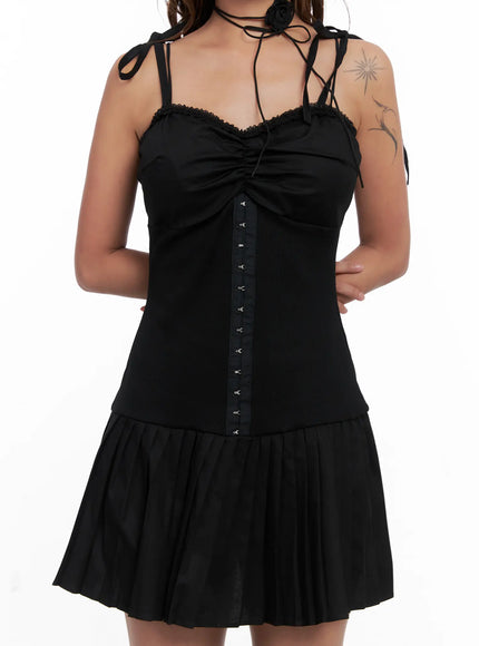 ribbon-strap-corset-mini-dress-cs522