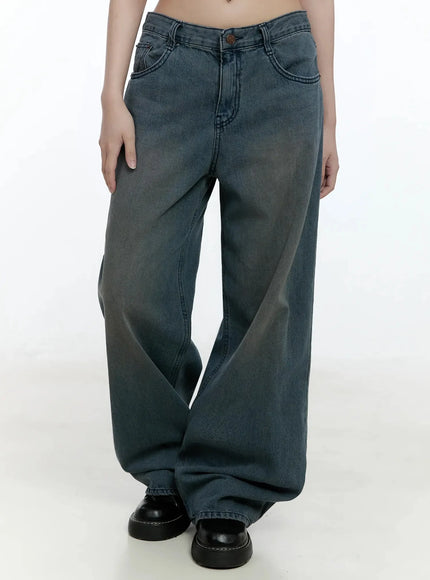 Rayna Mid Wash Wide Fit Jeans IO527