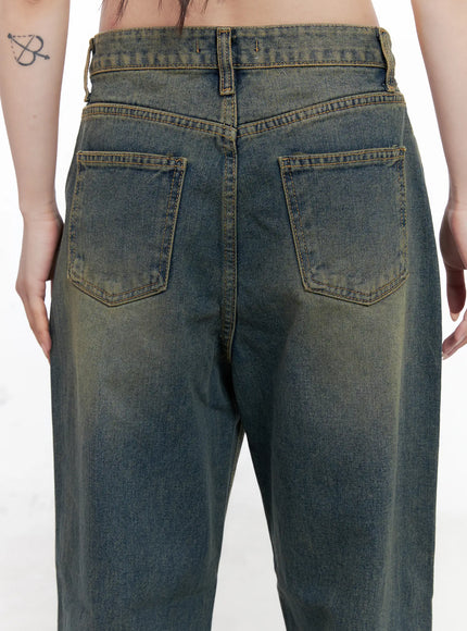 Shelby Vintage Washed Wide-Leg Jeans CO520
