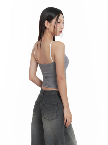 lace-trim-shirred-ribbon-camisole-cl508