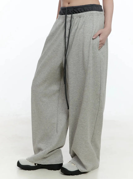 layered-button-baggy-sweatpants-io527