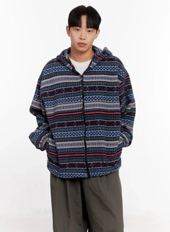 mens-nordic-style-fleece-jacket-io523 / Blue