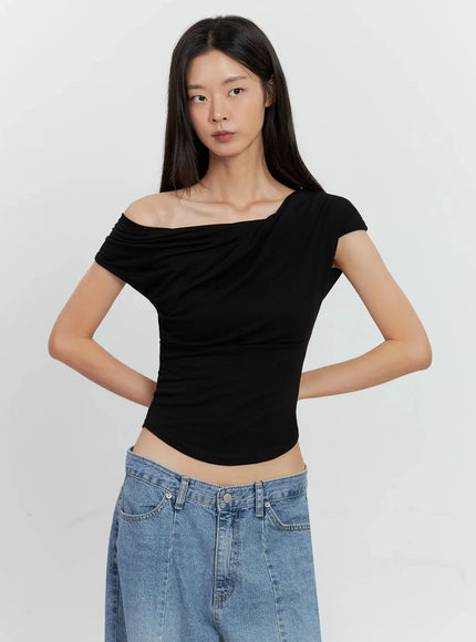 Off-Shoulder Draped Top IL528