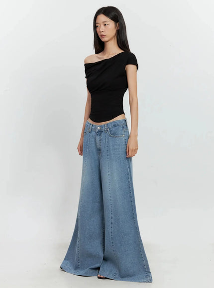 Off-Shoulder Draped Top IL528