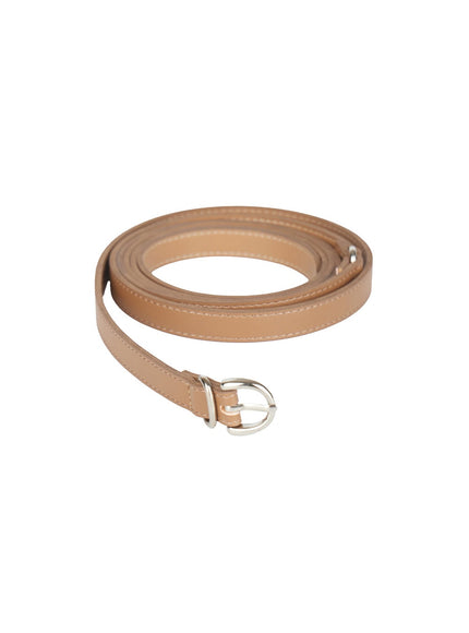 slim-double-cross-belt-iu503 / Beige