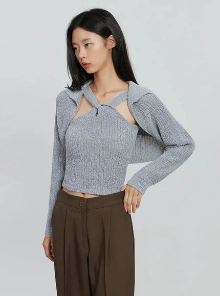 Classic Knit Bolero Cardigan IO530