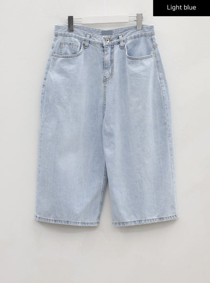Basic Long Denim Shorts CU7