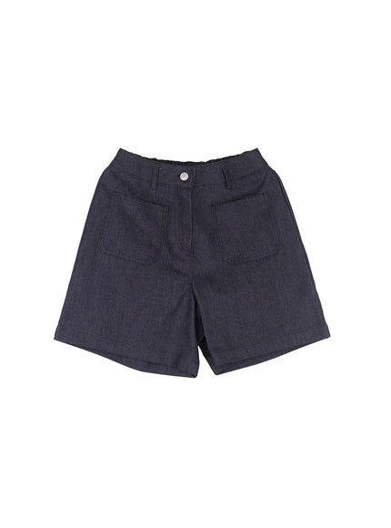 no-fade-pocket-denim-shorts-cl515 / Dark blue