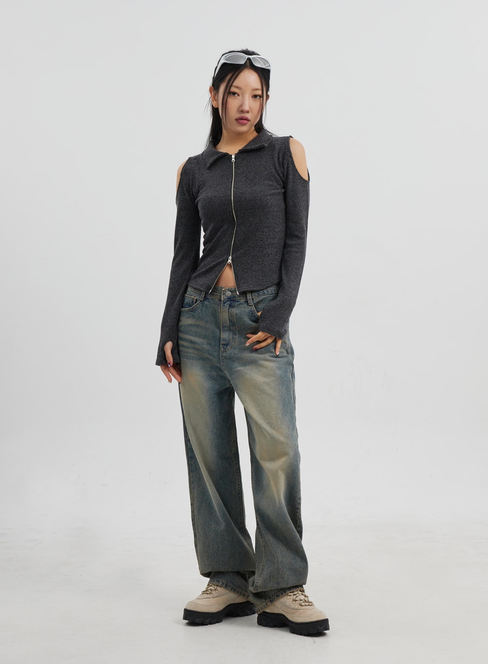 【HI FI FNK】Old School Washed Wide Denim HI FI FNK(ハイファイファンク) デニム・ジーパン(メンズ