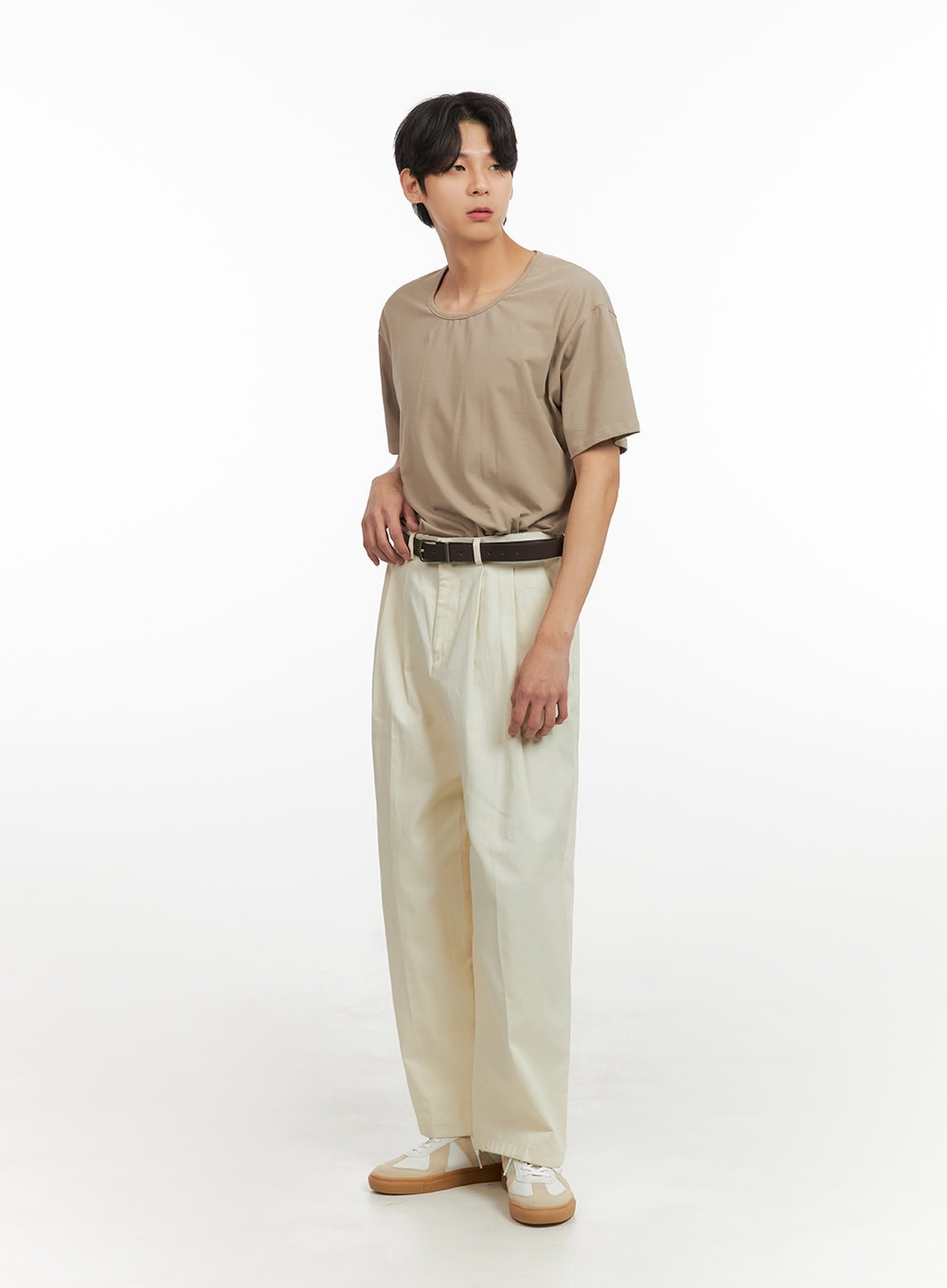 【MODERNIF】Chering Pintuck Wide Cotton Pants Men's Pintuck Cotton Wide Fit Pants IY431 - Korean Men's