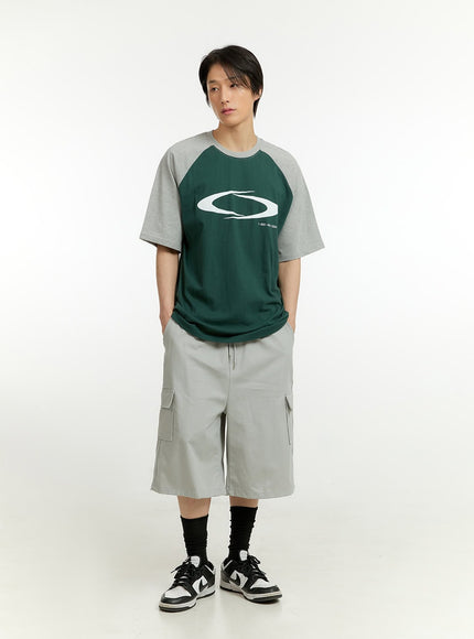 mens-cargo-midi-shorts-il418 / gray