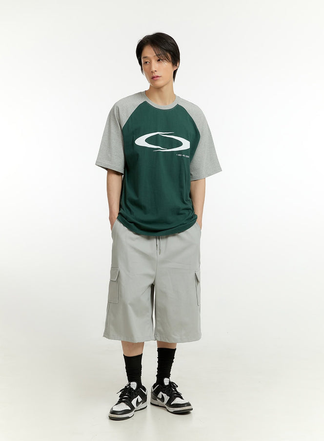 mens-cargo-midi-shorts-il418 / gray