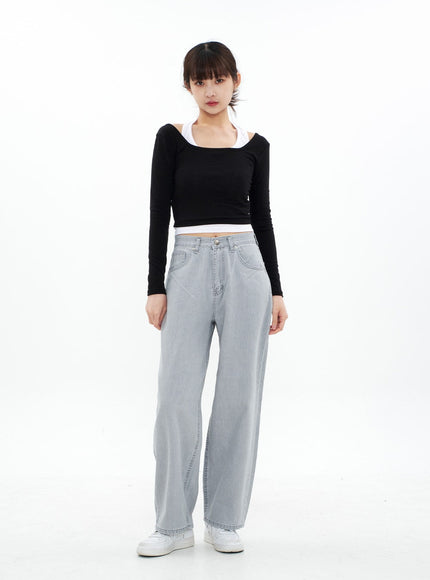 Wide Leg Cotton Pants CA05