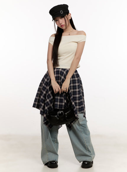 checkered-layering-handkerchief-midi-skirt-cm510