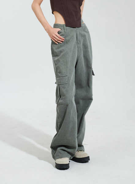 Cargo cut out store pants