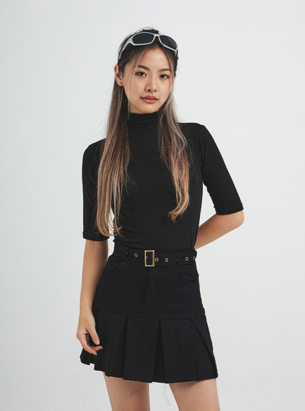 Half Turtleneck Half Sleeve T-Shirt CS15