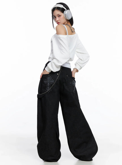 lea-cross-patch-baggy-jeans-is525