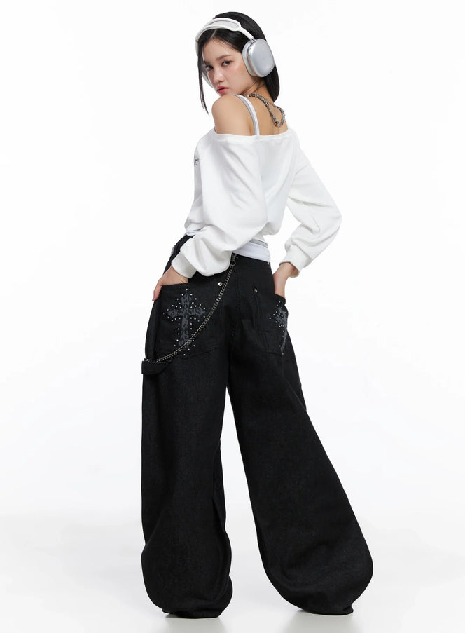 lea-cross-patch-baggy-jeans-is525