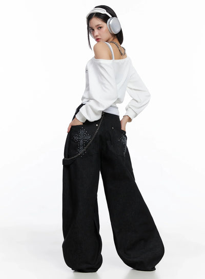lea-cross-patch-baggy-jeans-is525