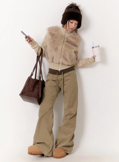 vintage-pocket-bootcut-cotton-pants-cn527