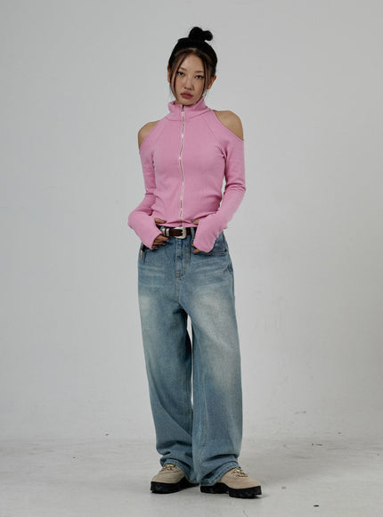 Light Wash Baggy Jeans Unisex CD26