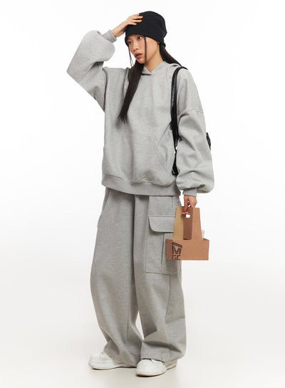 Comfy Cargo Wide-Fit Sweatpants IA504