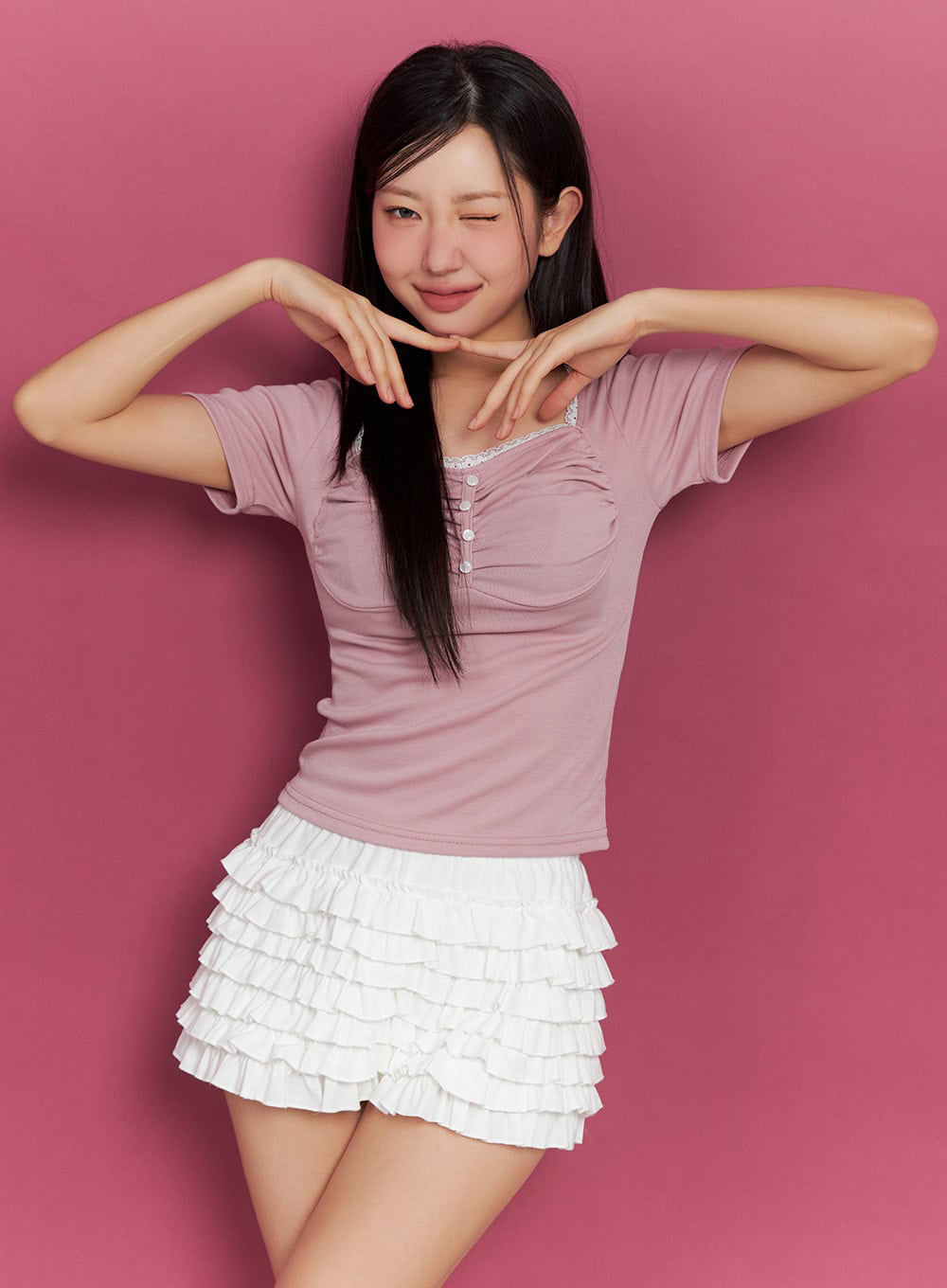 sweetheart-shirred-button-top-with-scarf-ia524