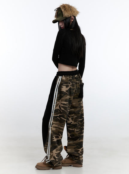 Camo Two-Tone Sweatpants CJ522