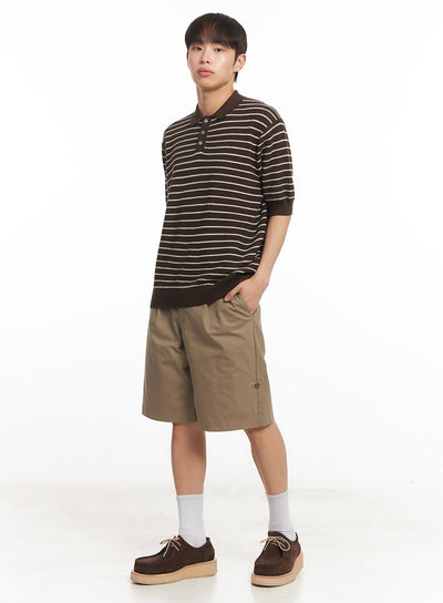 mens-roll-up-cotton-shorts-dark-beige-ia518