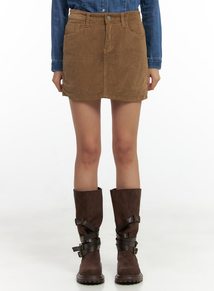 cozy-corduroy-mini-skirt-co424 / Brown