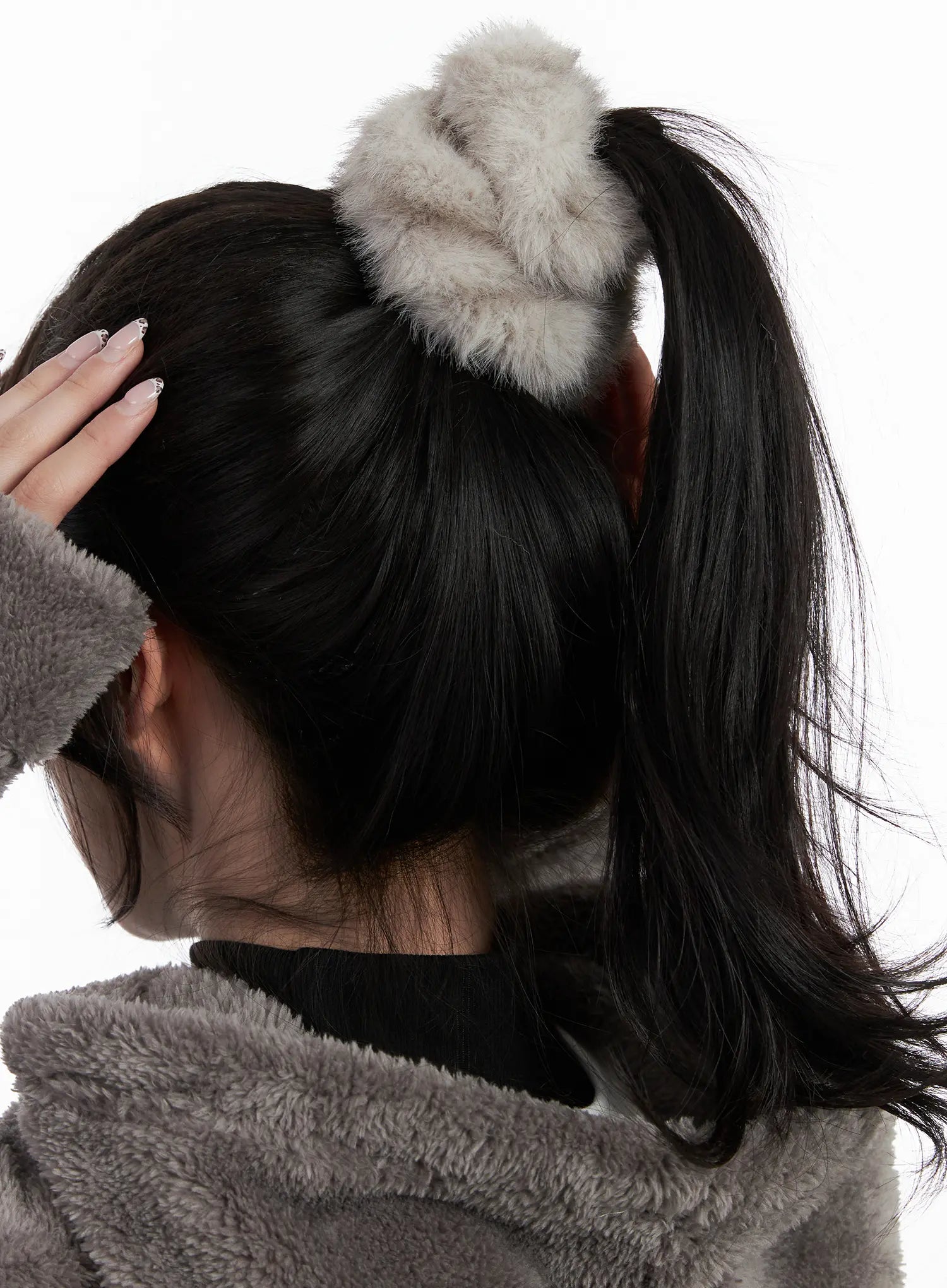 faux-fur-scrunchie-cn527 / Beige