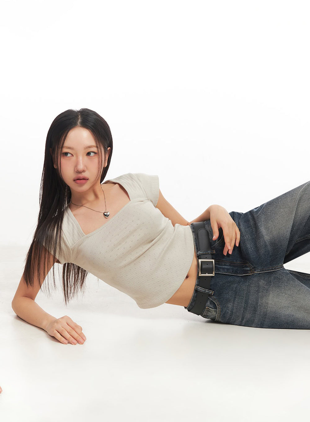 essential-square-neck-crop-top-ia524 / Beige