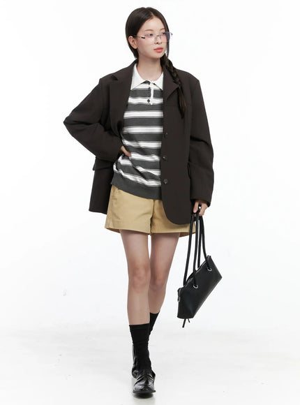 corduroy-shorts-co503 / Beige