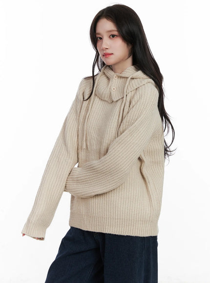 knit-balaclava-and-sweater-set-cn526 / Beige