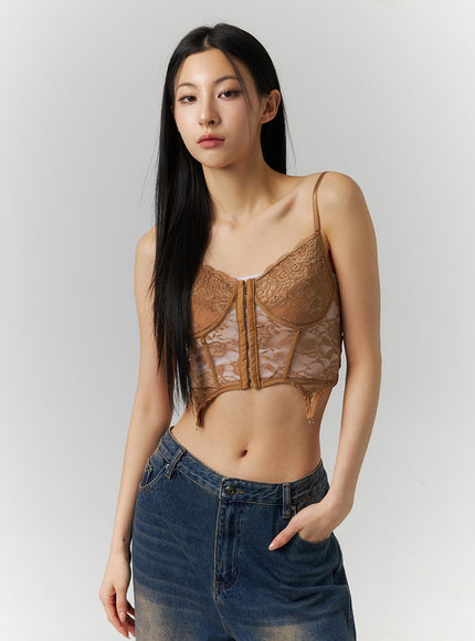 lace-cropped-corset-top-id306 / Beige